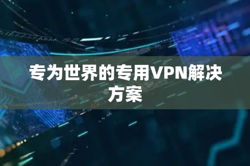 专为世界的专用VPN解决方案